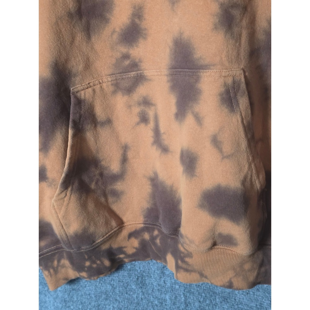 H&M Disney Mickey‎ Mouse Tie Dye Hoodie Relaxed Fit Mens Large Brown Animation - Picture 6 of 11